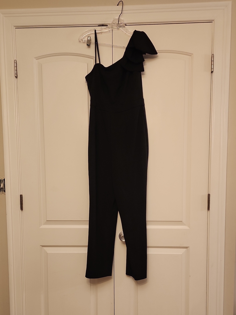Adrianna Papell Black Satin Evening Top